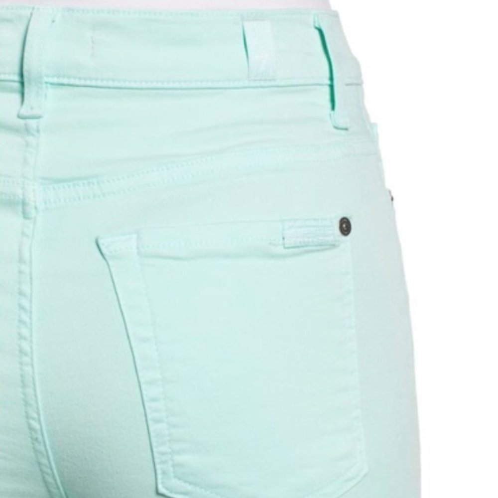 7 for all mankind mint skinny jeans
